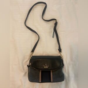 Kate Spade Black and Gray Crossbody Bag